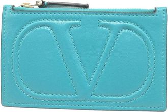Valentino Garavani VLogo Kaarthouder - unisex - Accessoires - Blauw - Maat: ONE Size