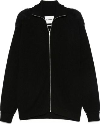 Jil Sander Truien & Vesten, Heren, Zwart, M, Zwart Zip Up Vest