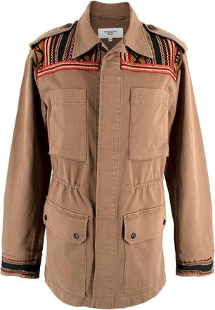 Fashion Clinic Timeless Embroidered Trim Field Jacket Size L