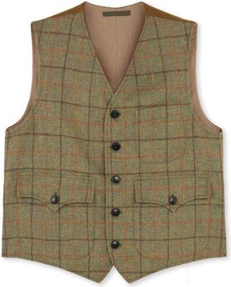 Fortela Sartoriale Wool Check Vest in Multicolor at Nordstrom, Size 46 Eu