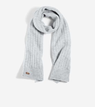 Cole Haan Womens Ladder Stitch Scarf - Grey