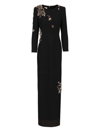 Dries Van Noten Dalista Embroidered Dress Abiti Nero-Donna