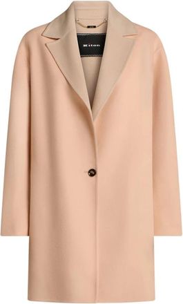 Kiton Pure Wool Overcoat - Dames - Mantel - Roze - M - Wol - Jassen