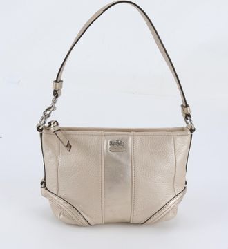 Coach Pearl Beige Leather Handbag Shoulder Bag Tote Bag (Pre-Owned)