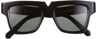 Valentino 57mm Novelty Square Sunglasses in Black Black Grey at Nordstrom Rack