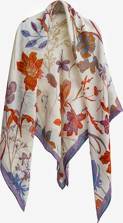 Herzen&rsquo;s Angelegenheit Dreieckiger Jacquard-Schal mit Blumenmuster