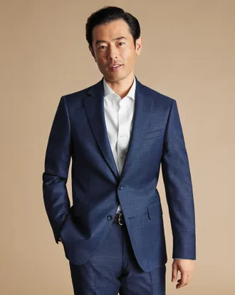 CHARLES TYRWHITT Italian Luxury Suit Jacket - Indigo Blue Size 36R Regular by Charles Tyrwhitt