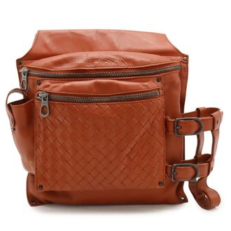 Bottega Veneta Brown Orange Leather Fanny Pack (Pre-Owned)