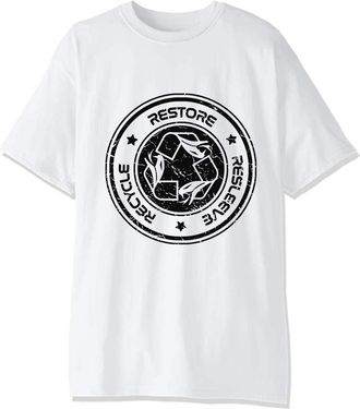 Generic Restore Recycle Resleeve Mens T-Shirt. XX-Large White