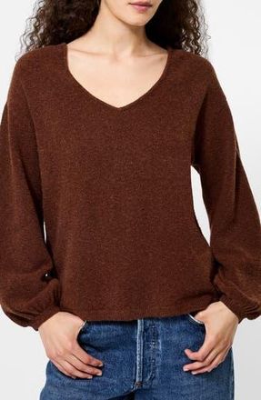 French Connection Vhari V-Neck Pullover Sweater in 23-Chocolate at Nordstrom Rack, Size X-Small