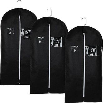 No Brand Funda De Tres Piezas Gruesa Y Extragrande Para Abrigo/chaqueta Con Bolsa De Almacenamiento Colgante A Prueba De Polvo Con Cremallera, Para Organizar L
