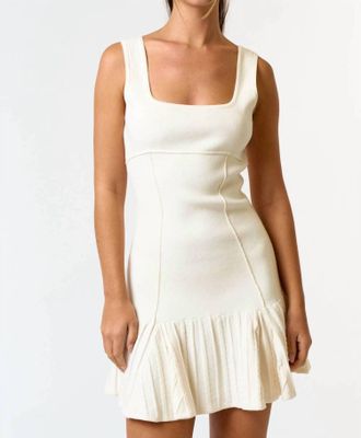 Blue Blush Tennis Sweater Dress In Cream