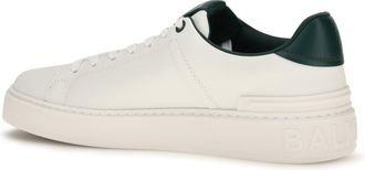 Balmain Mens Sneakers B-Court White-Bottle Green Trainers White/bottle