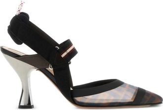 Fendi Brown Logo Pumps