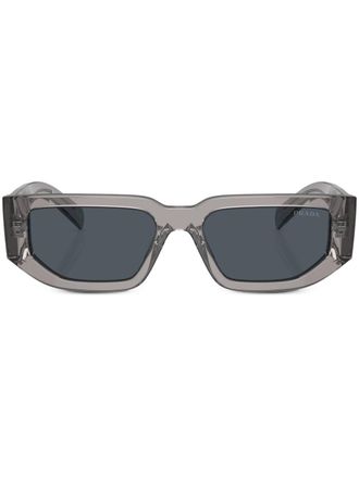 Prada Occhiali da sole rettangolari con logo - Grigio