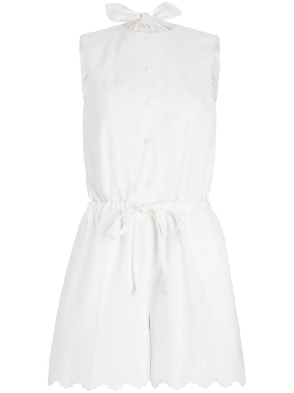 【関税&送料込】Patou Dress With Cut-Out Details Patou | Maxi tiered dress in eco-friendly cotton poplin