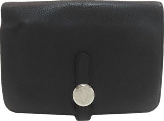 Herm&egrave;s Black Togo Leather Wallet (Bi-Fold) (Pre-Owned)