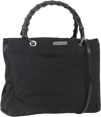 Gucci Pre-owned Nylon Handtas - Dames - Vintage Handtas - Zwart - ONE Size - Nylon - Vintage