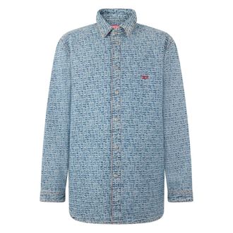 Diesel Denim Shirts, male, Blue, Size: 2XL D-Simply-Over Denim Shirt