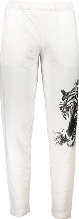 Cavalli Sportieve witte herenbroek met elastische taille - Heren - Sweatpants - Wit - XL - Broeken