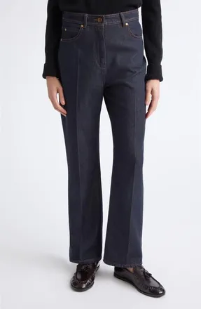 Max Mara Bbono Barrel Leg Jeans in Midnight Blue at Nordstrom, Size 14