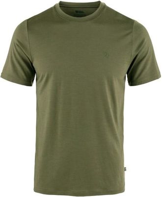 Fj&auml;llr&auml;ven Abisko Wool S/S T-Shirt f&uuml;r Herren | oliv