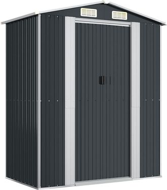 vidaXL Cobertizo De Jard&iacute;n Acero Galvanizado Antracita 192x108x223 Cm Vidaxl