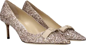 Jimmy Choo London Glitter Heel - Gold