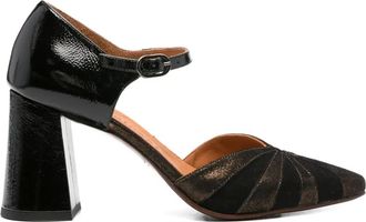 Chie Mihara 51 mm leren pumps met vlakken - Zwart