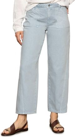 Sanctuary District Column Ankle Jeans In Blue Mirage