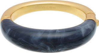 Reiss Salma Scoop Bangle Bracelet in Gold Tone /Black Marble at Nordstrom