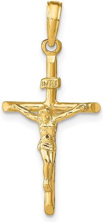 Diamond2Deal 10k Yellow Gold Stick Style Crucifix Pendant