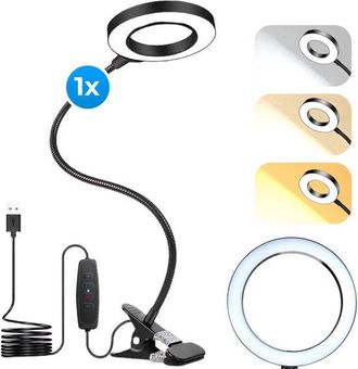 OEM L&aacute;mparas De Lectura De Mesita De Noche, L&aacute;mpara Con Pinza, Luz De Lectura Para Cama, 3 Niveles De Luz, Con Pinza, Dormitorio, Cabecero, Adultos