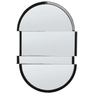 Beliani Beliani - Espejo De Pared De Estilo Moderno En Color Negro 60 X 90 Cm Michery