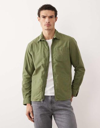 Polo Ralph Lauren Sport Capsule - Camicia a maniche lunghe kaki con zip-Verde