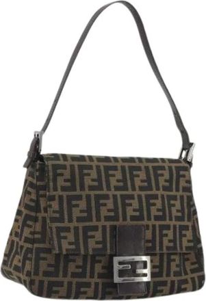 Fendi Pre-owned Zucca Canvas Shoulder Bag - Dames - Vintage Schoudertas - Bruin - ONE Size - Vintage