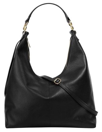 Samantha Look Shopper SAMANTHA LOOK, Damen, Gr. B/H/T: 36cm x 40cm x 13cm onesize, schwarz, Leder, leicht gl&auml;nzend, unifarben, Taschen Shopper, Made in Italy, Gross