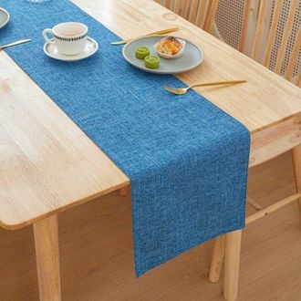 OEM Camino De Mesa De Lino Para Uso Dom&eacute;stico, 30x180 Cm, Camino De Mesa De T&eacute; Bellamente Elaborado - Meerblauw
