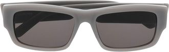 Balenciaga rectangle-frame sunglasses - men - Acetate - 57 - Grey