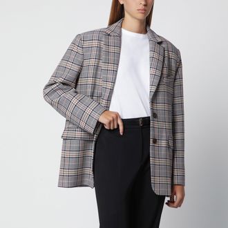Anine Bing Single-breasted check blazer