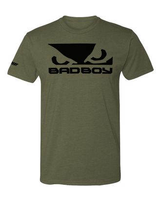Bad Boy Mens Authentic Classic Logo T-Shirt, Military Green, Medium