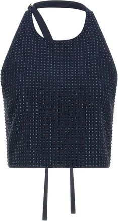 Pinko Arbaia Top - Dames - Tops zonder mouwen - Blauw - M - Nylon - Tops