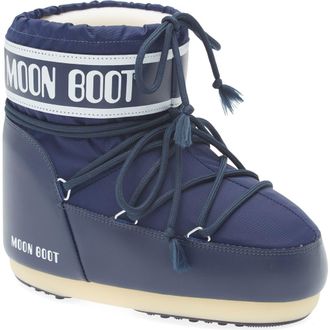 Moon Boot Icon Low Water Repellent Nylon Boot in Blue at Nordstrom, Size 33