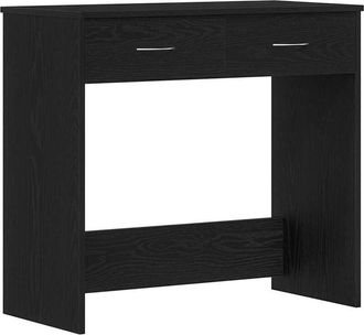vidaXL Vidaxl - Escritorio Roble Negro 80 X 40 X 75 Cm Madera Contrachapada