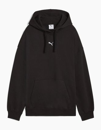 Puma Womens Essentials Oversized Hoodie - Black - Size: 14