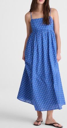 Madewell Empire Waist Midi Dress in Retro Blue at Nordstrom, Size Xx-Large