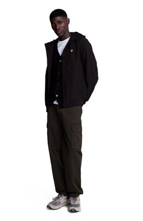 Lyle & Scott Fleece Back Softshell Jacket in Jet Black at Nordstrom, Size Xx-Large