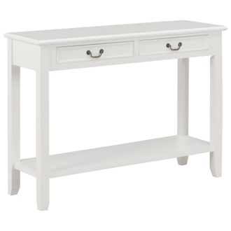 vidaXL Mesa Consola De Madera Blanco 110x35x80 Cm Vidaxl