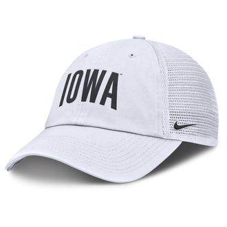 Nike Iowa Primetime Campus Club Nike Mens College Trucker Adjustable Hat in White | NC3311QRIA-H98