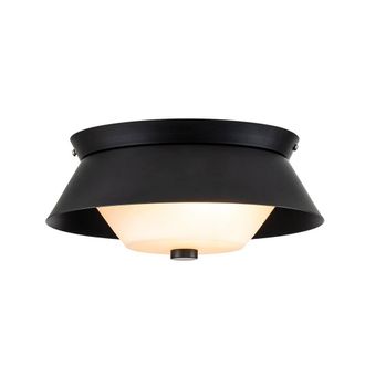 Netlighting Bowtie 2 Light Bathroom Ceiling Light Matte Black IP44